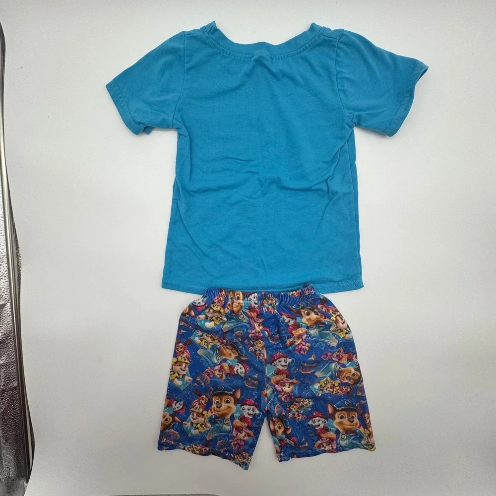 Paw Patrol Boys 2 Piece‎ Shorts Set Blue Graphic Outfit Size 3T